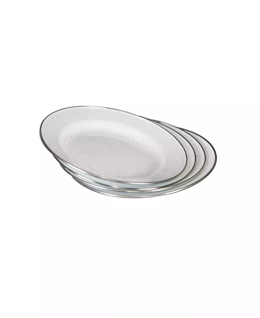Stansport Deluxe 24-Piece Enamel Tableware Set - White 3