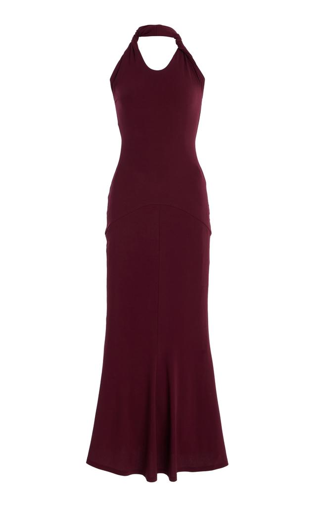 Tove Tove - Eleanor Twist-Detail Crepe Maxi Dress - Burgundy - FR 38 - Moda Operandi