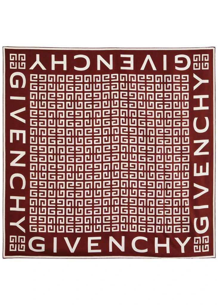 Givenchy Logo-print silk-satin scarf  1