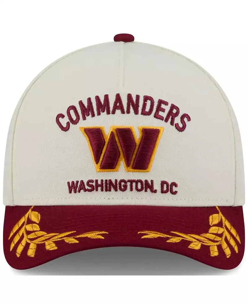 New Era Men's Cream/Burgundy Washington Commanders 2025 NFL Draft 9FORTY A-Frame M-Crown Adjustable Hat 2