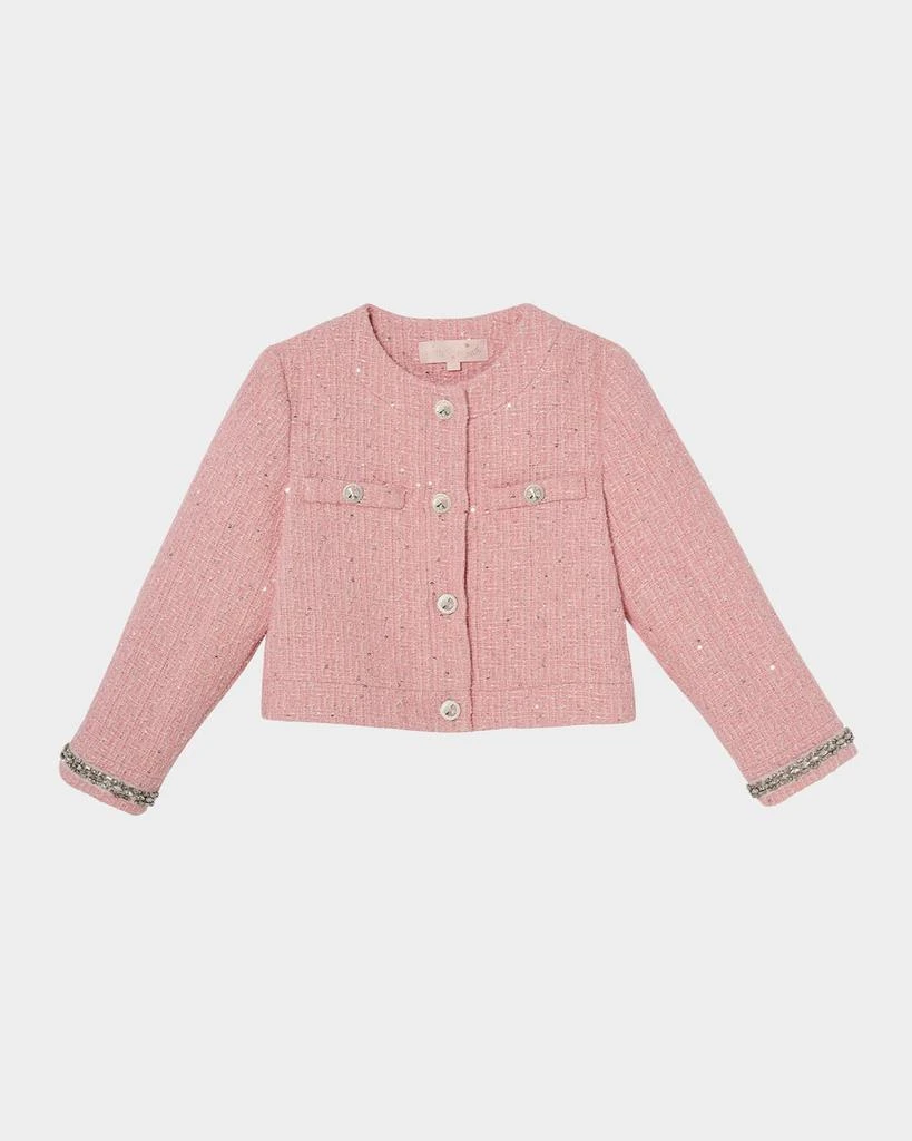 Tutu Du Monde Girl's Audrey Sequined Boucle Jacket, Size 3-14