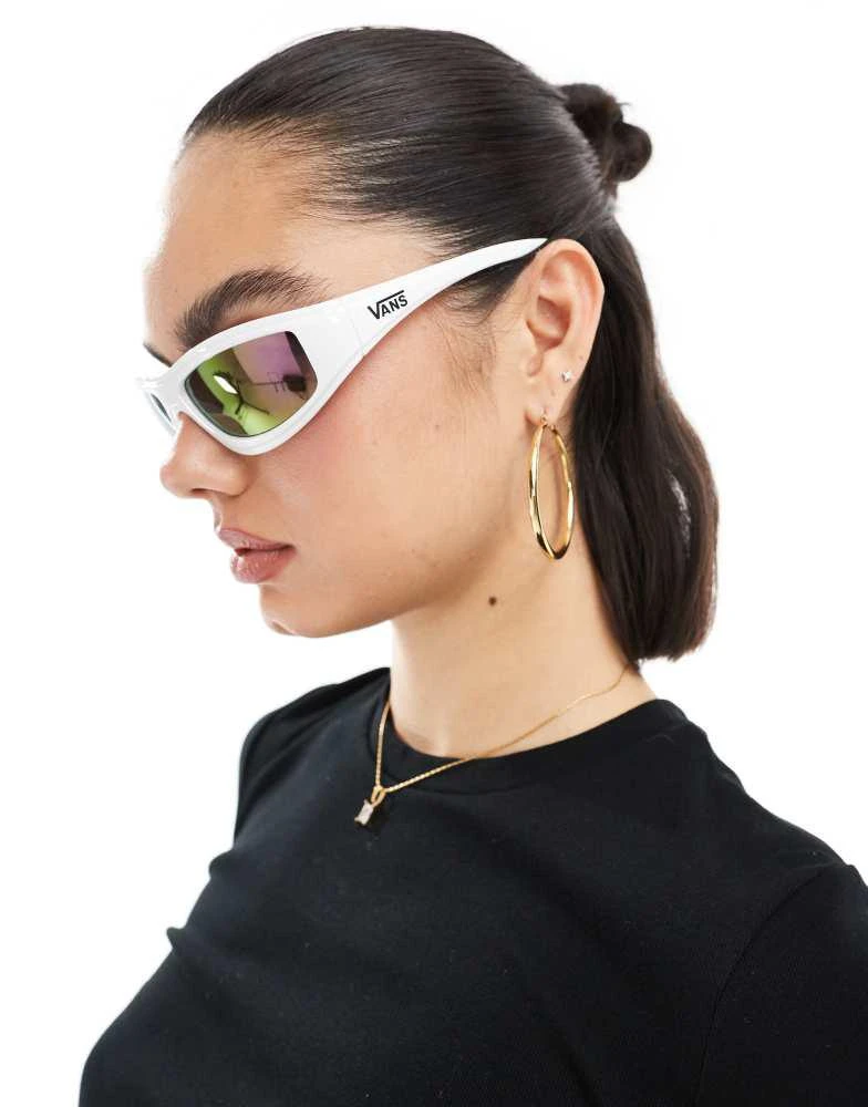 Vans Vans Felix sunglasses in white/mirror 1