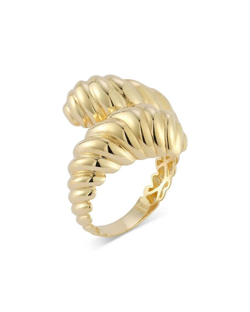 Moon 
Meadow 14K Yellow Gold Twist Bypass Ring 1