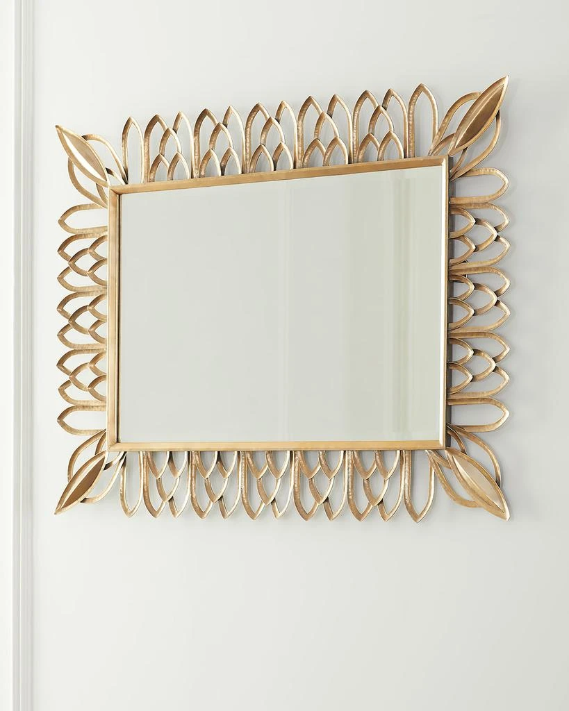 Jamie Young Antiqued Brass Rectangle Mirror 2