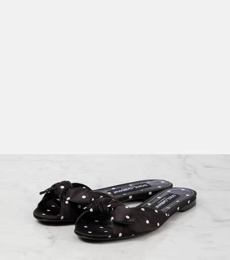 Dolce 
Gabbana Polka-dot satin mules 5