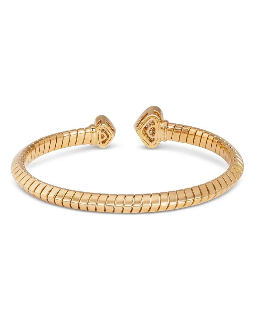 MARINA 18K Yellow Gold Trisolina Small Castanga Pavé Diamond Bangle Bracelet 3