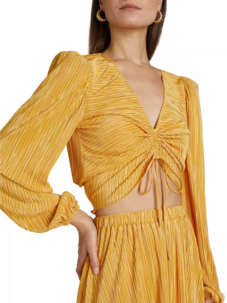 Ramy Brook Yolande Pleated Crop Top 6