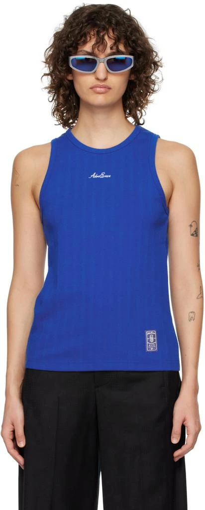 ADER error Blue Embroidered Tank Top 1
