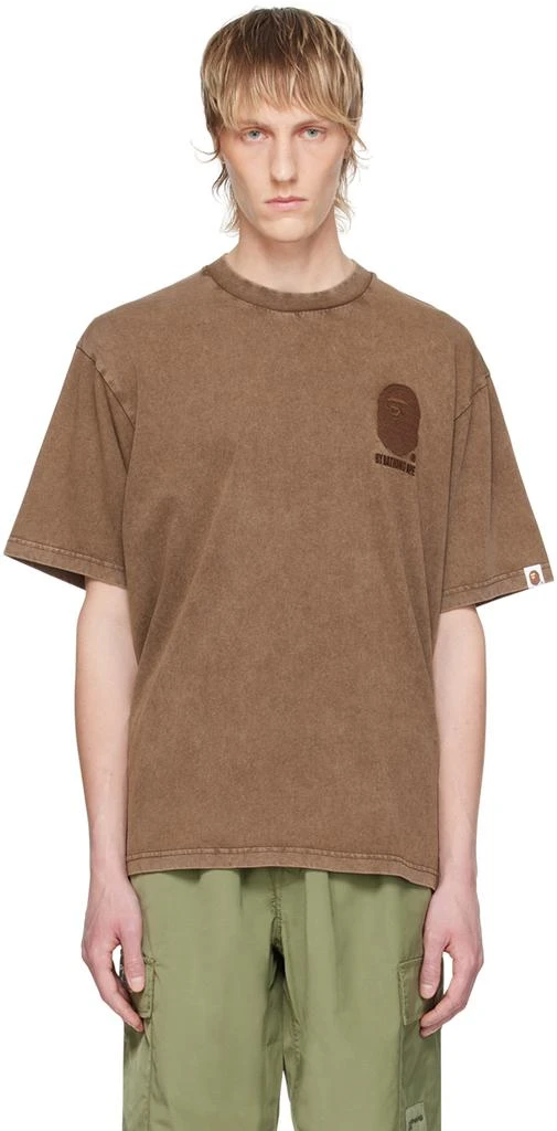 Bape Brown Ape Head One Point T-Shirt 1