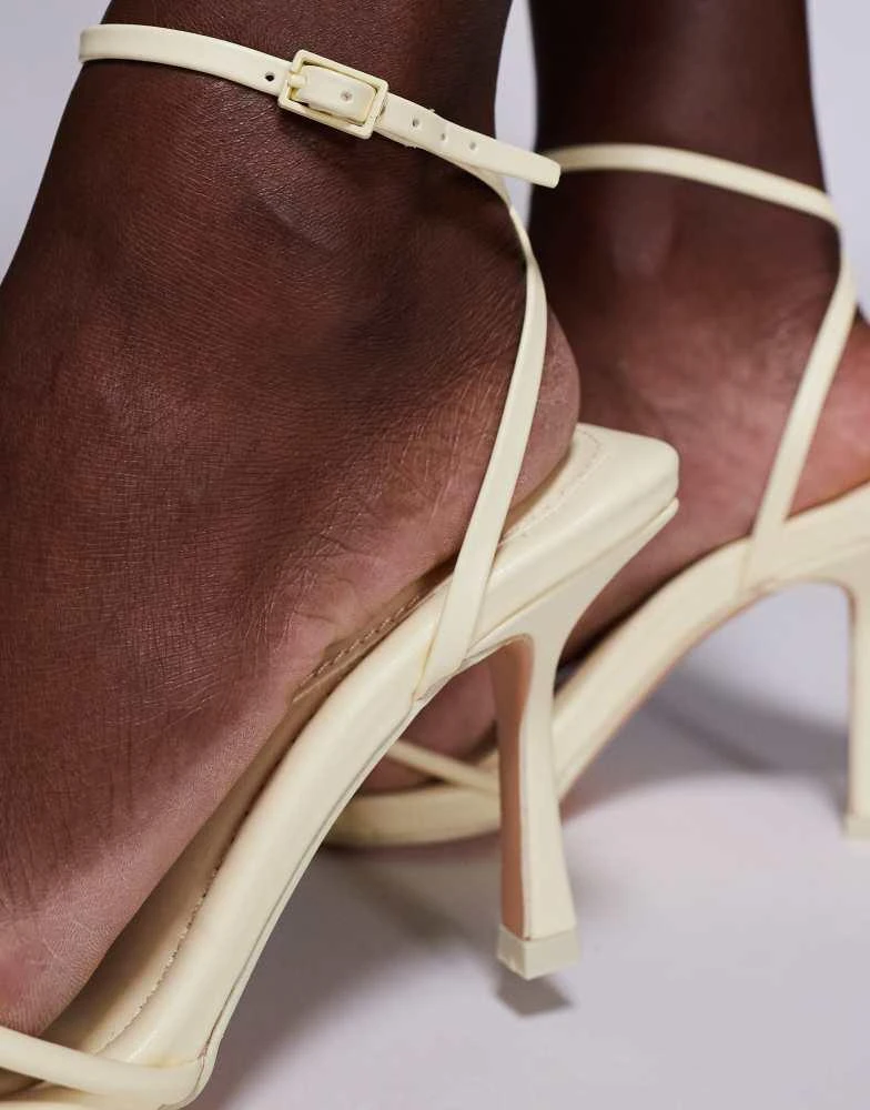 Public Desire Public Desire Fizzy low heeled sandals in yellow 3