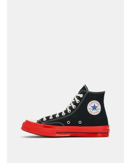 COMME DES GARCONS PLAY COMME DES GARCONS PLAY X CONVERSE RED SOLE HIGH TOP 3