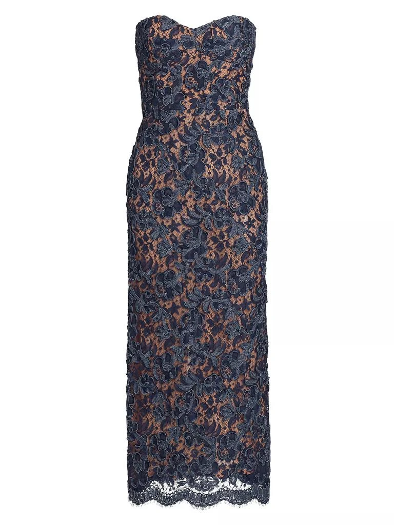 Michael Kors Strapless Lace Sheath Cocktail Dress 1