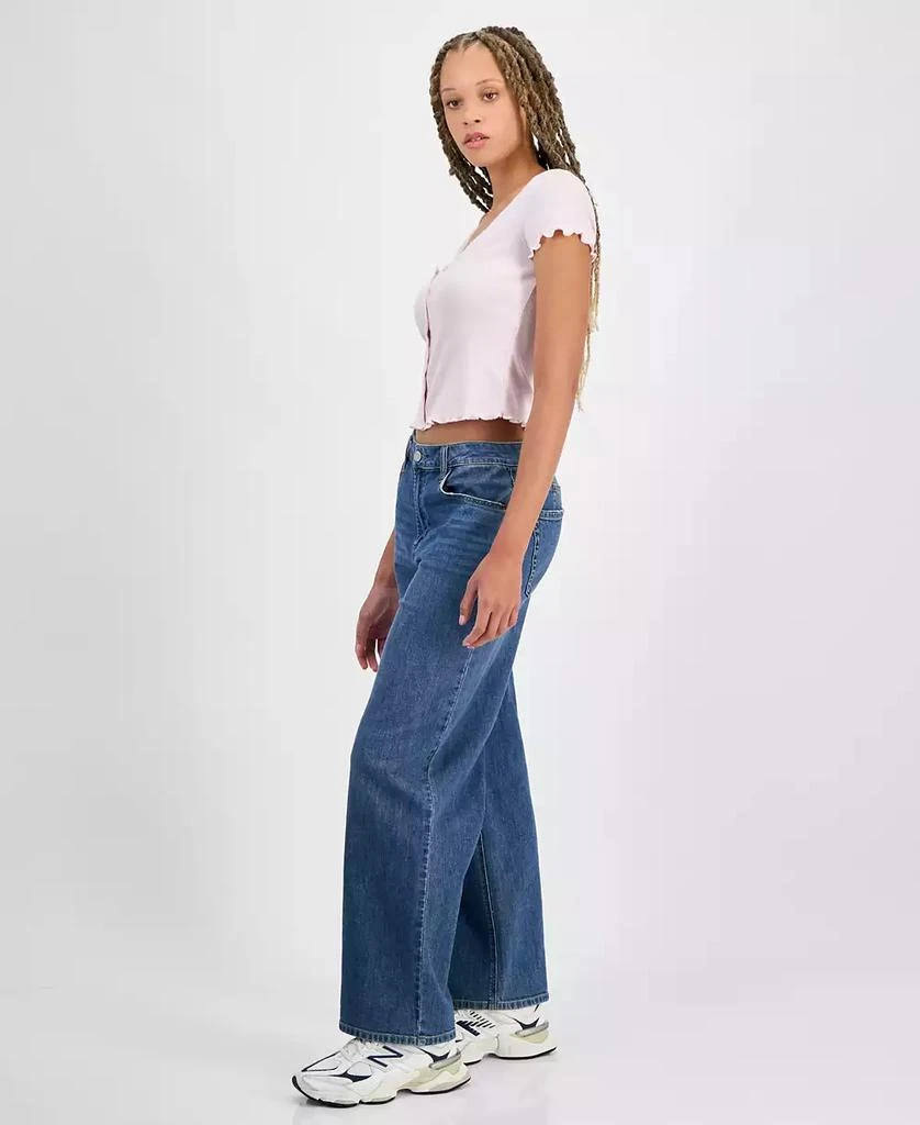 Hippie Rose Juniors
 Scoop-Neck Lace Layered Tee 3