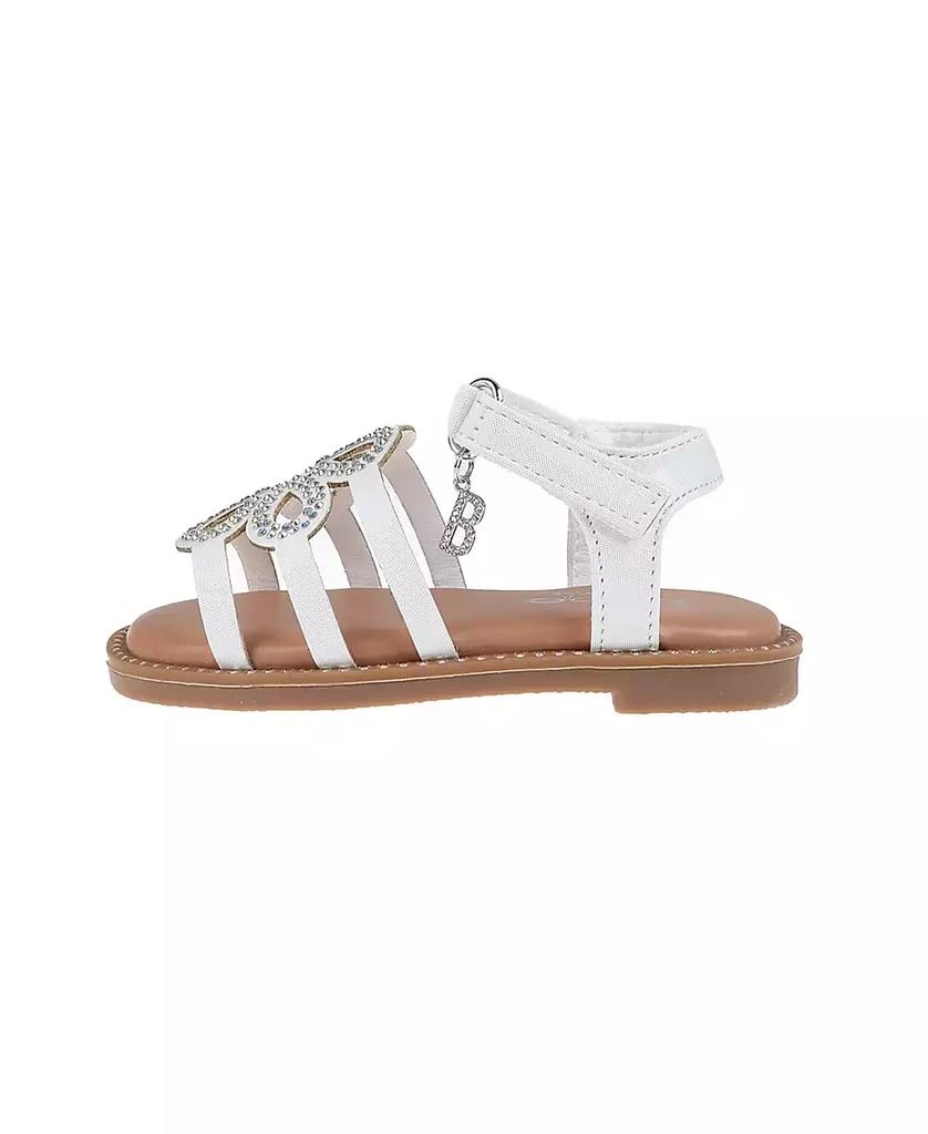 Bebe Toddler Girls Adhesive Strap with Flower Sandals 3