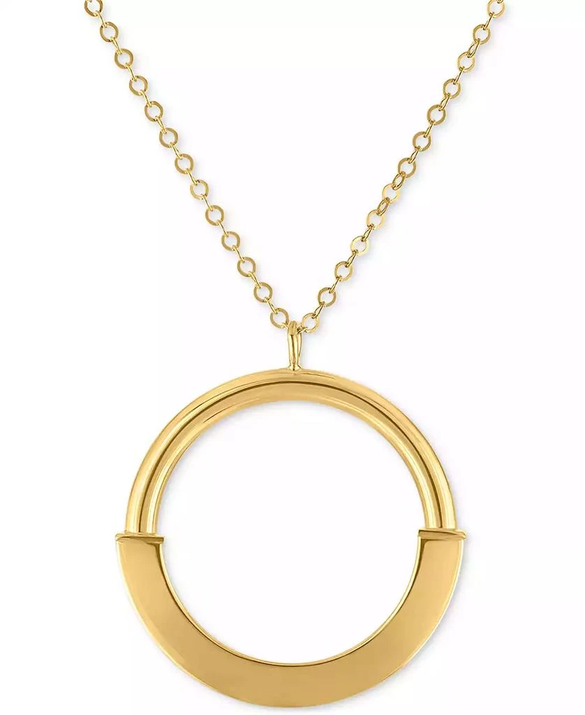 Macy's Circle 18" Pendant Necklace in 10k Yellow Gold 1