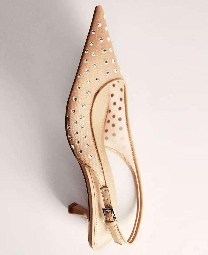 Mango Women's Crystal Heel Shoes 4
