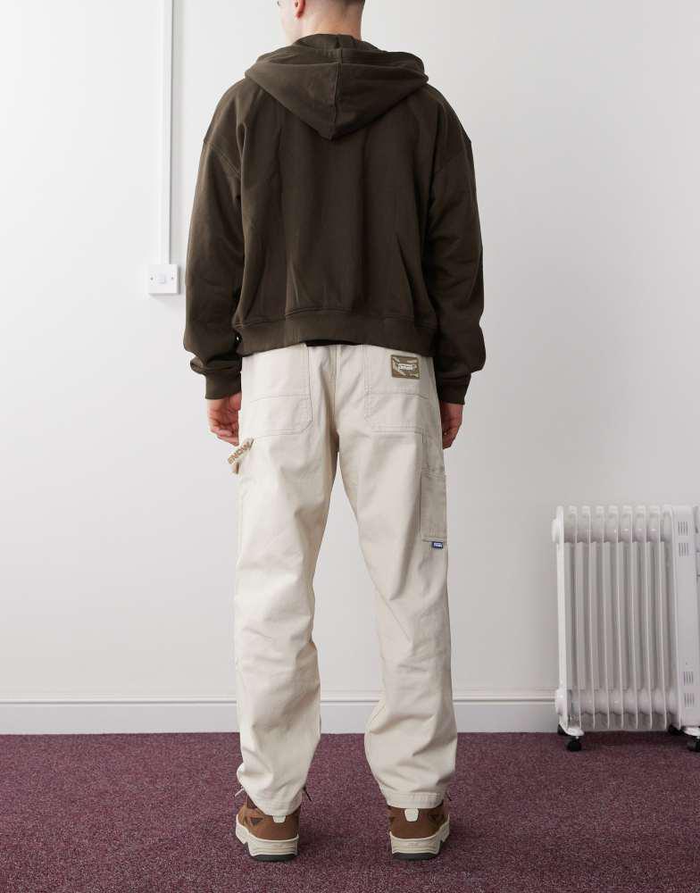 AAPE Aape by A Bathing Ape loose fit worker jeans in off white