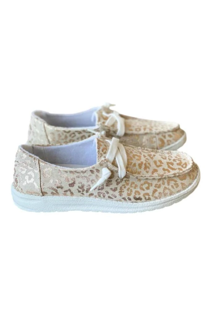 Gypsy Jazz Women's Leopard Sneakers In Rose Gold 2