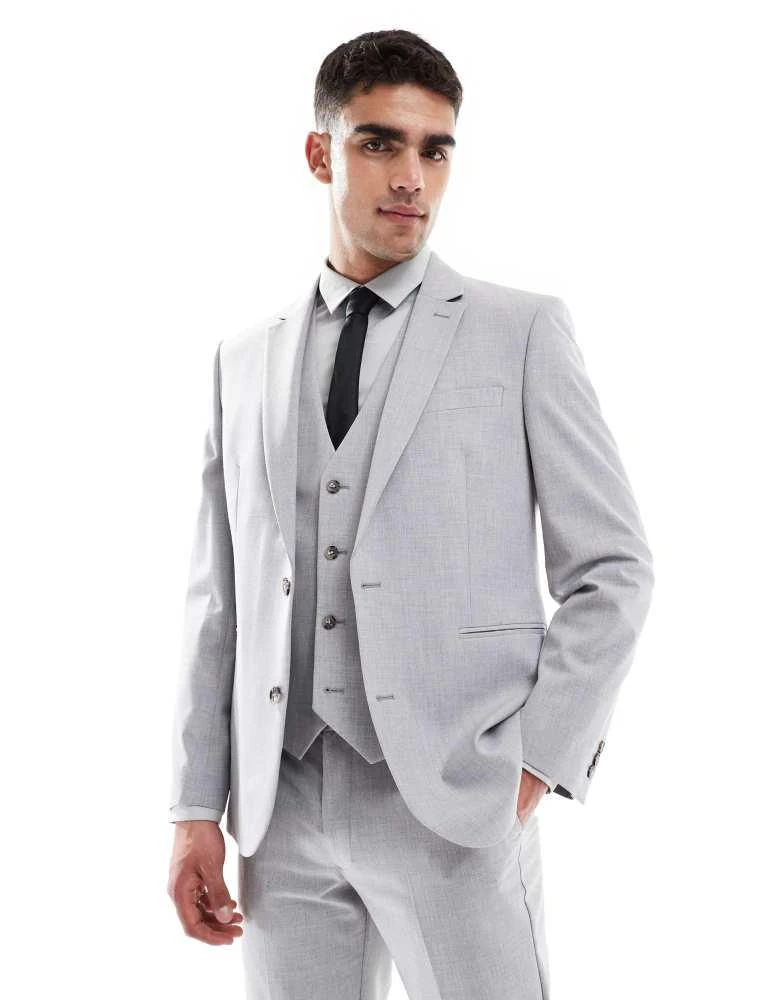ASOS ASOS DESIGN slim suit jacket in grey