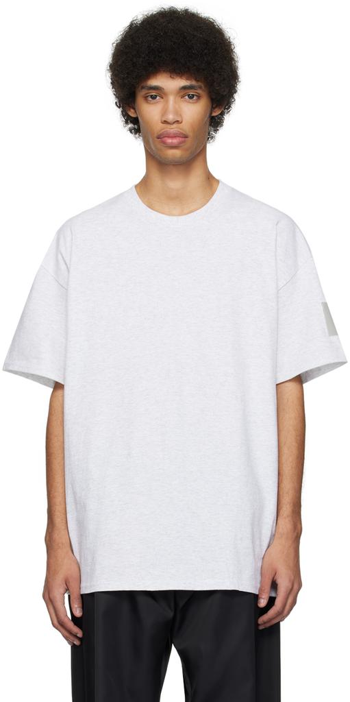 n.hoolywood Gray Half Sleeve T-Shirt