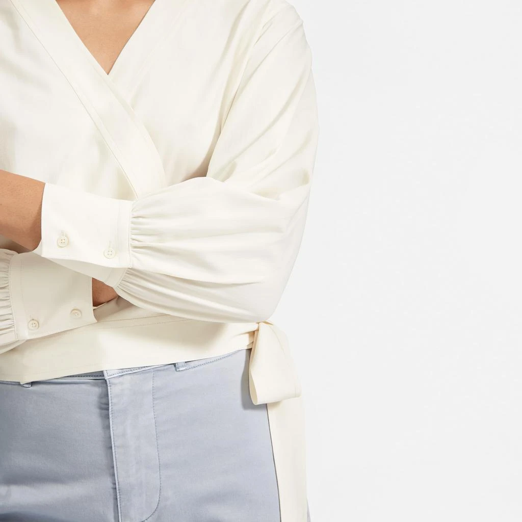 Everlane The Washable Silk Wrap Top 3