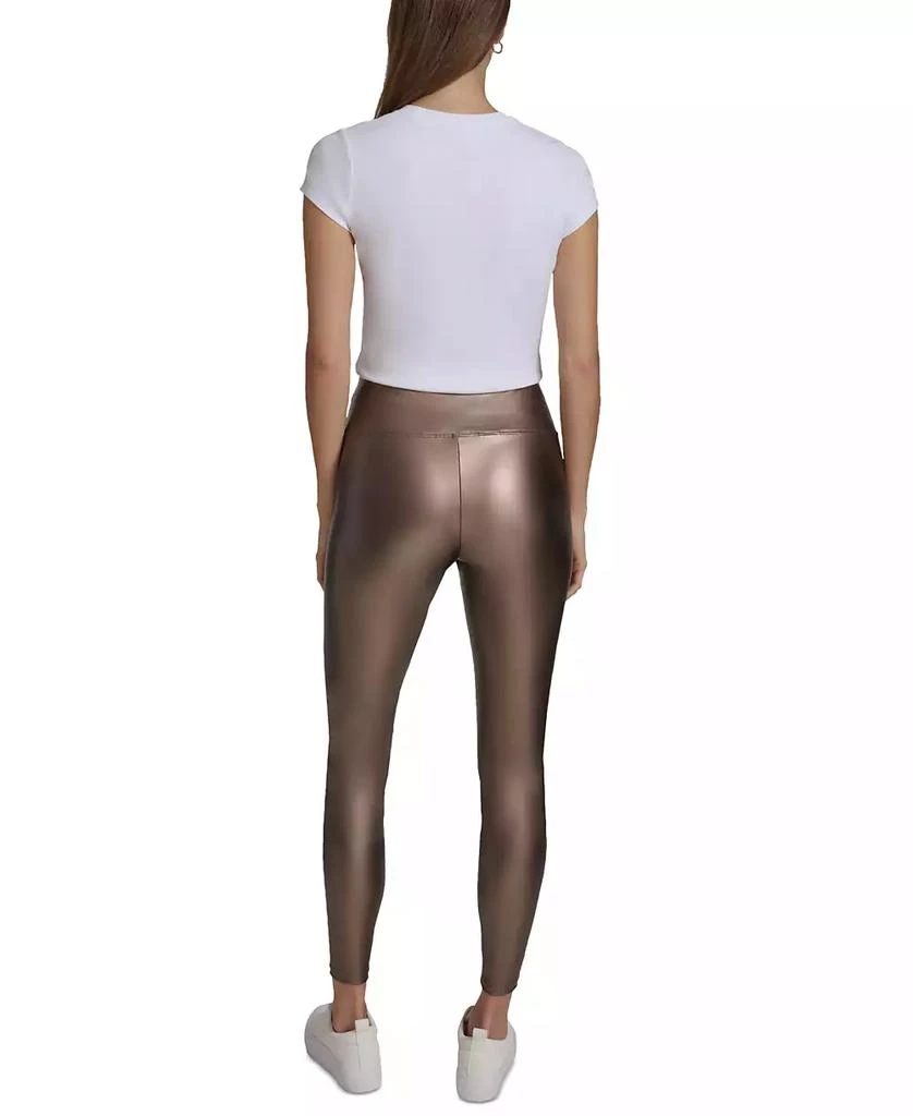 Marc New York by Andrew Marc Women's Metallic Faux-Leather Leggings 2