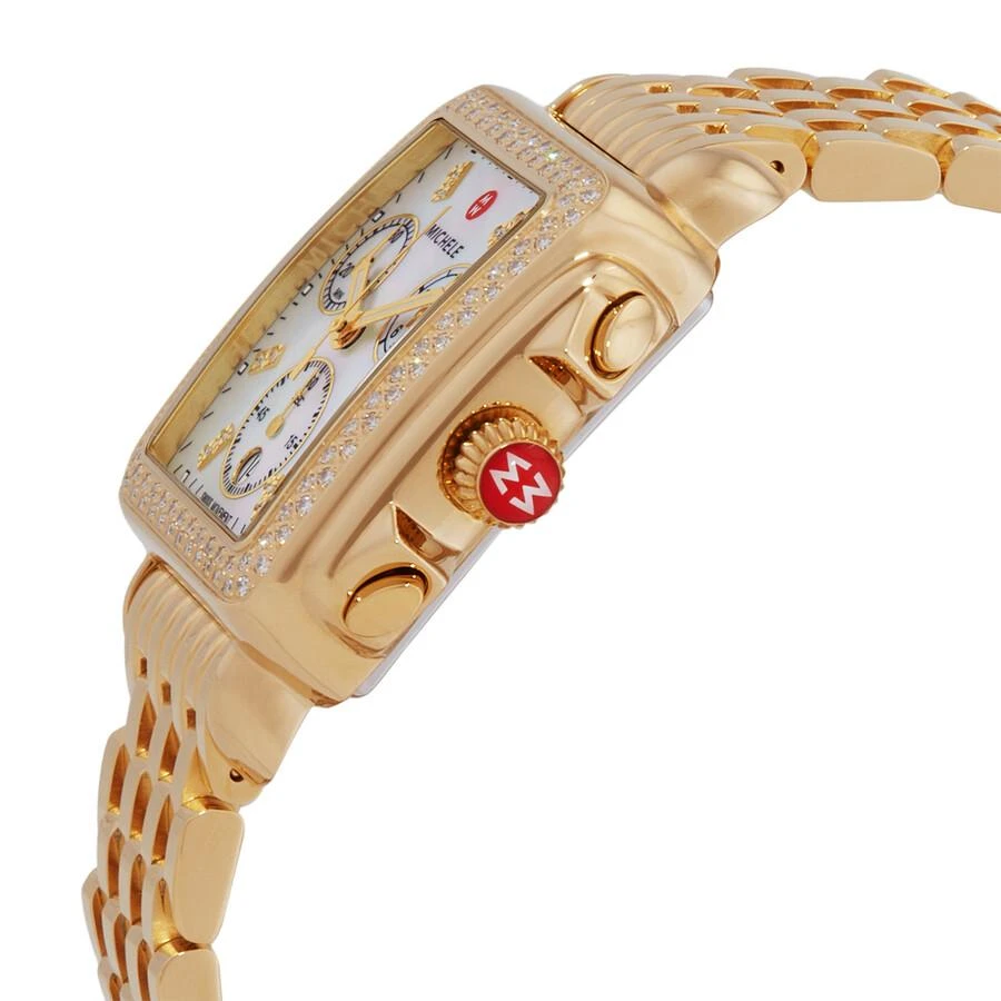 Shop Michele Chronograph Quartz Diamond White Mother of  display picture 3