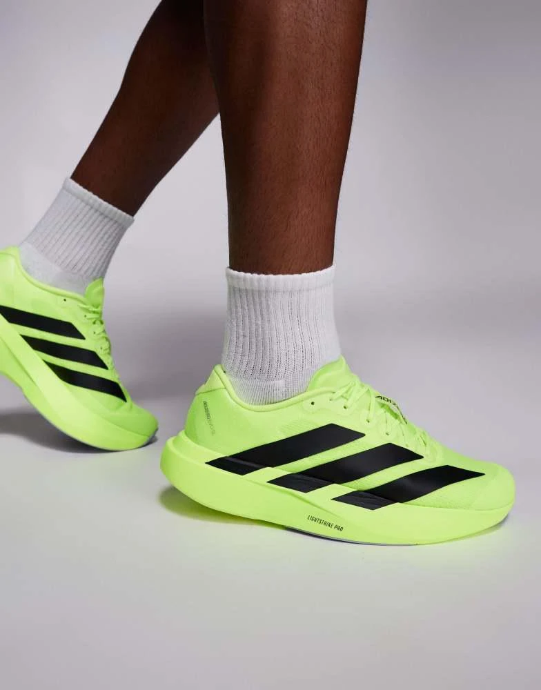 Adidas adidas Running Adizero EVO SL trainers in yellow and black 1