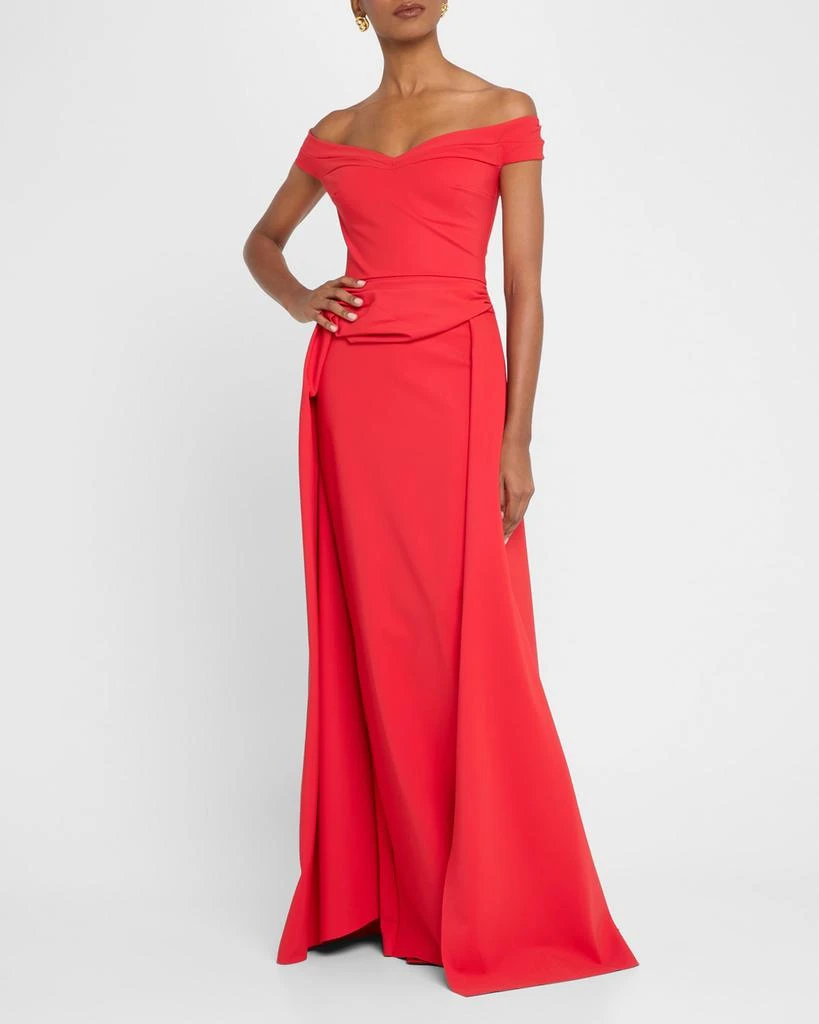 Chiara Boni Radisvi Draped Off-Shoulder Gown 4