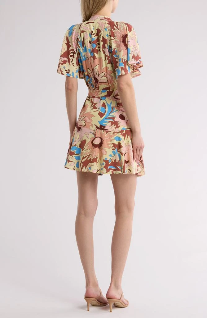 REISS Kara Short Sleeve Faux Wrap Dress 2