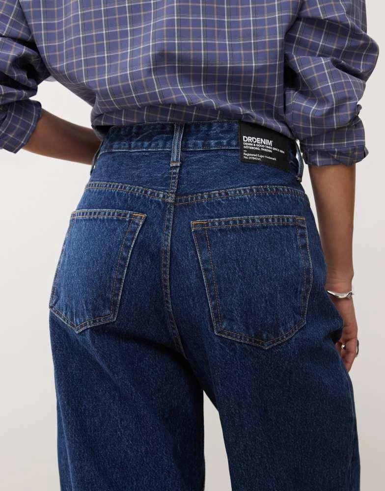 Dr Denim Dr Denim Donna relaxed fit high waist wide straight leg jeans in stream dark retro 4