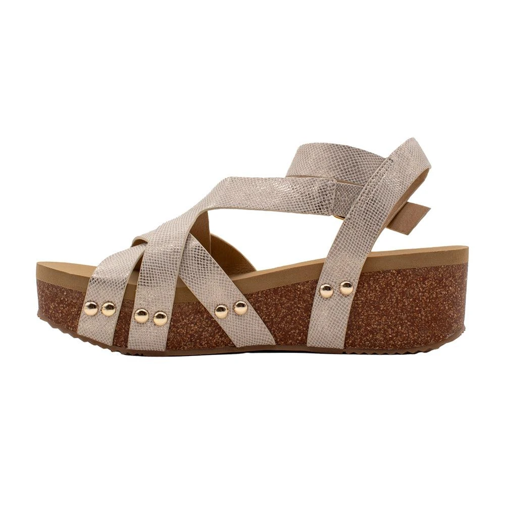VOLATILE Sandcastle Ankle Strap Wedge Sandals 3