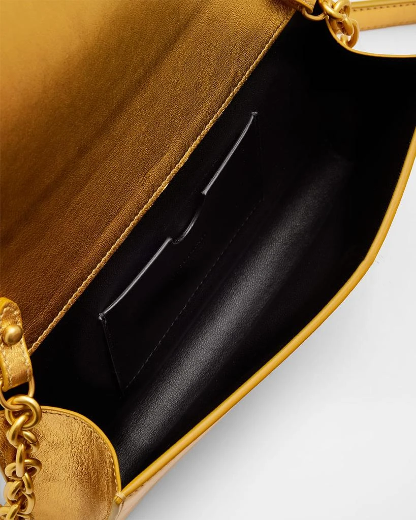 Balmain Anthem Belted Metallic Leather Crossbody Bag 4