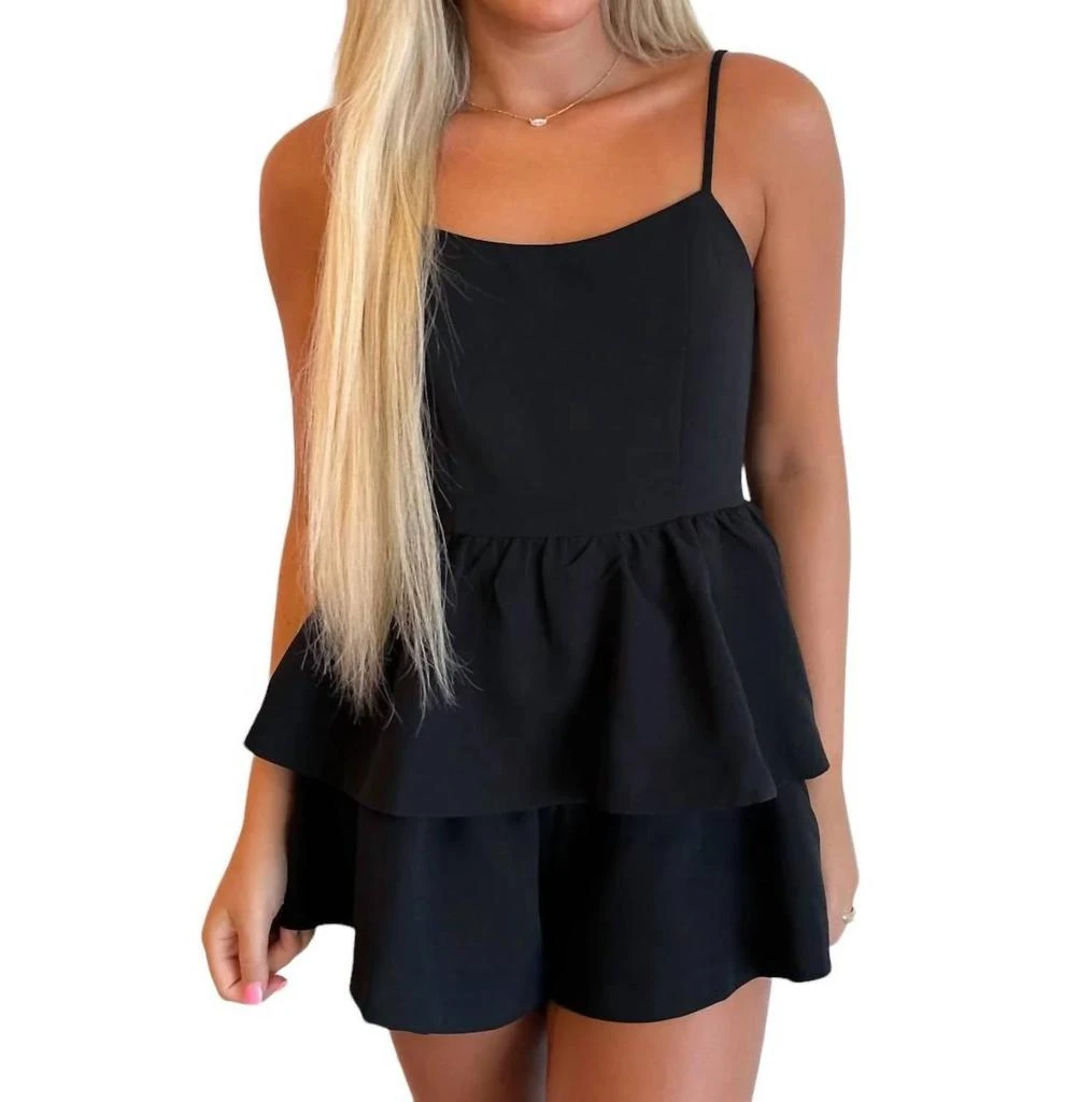 Idem Ditto Cocktail Romper In Black 1