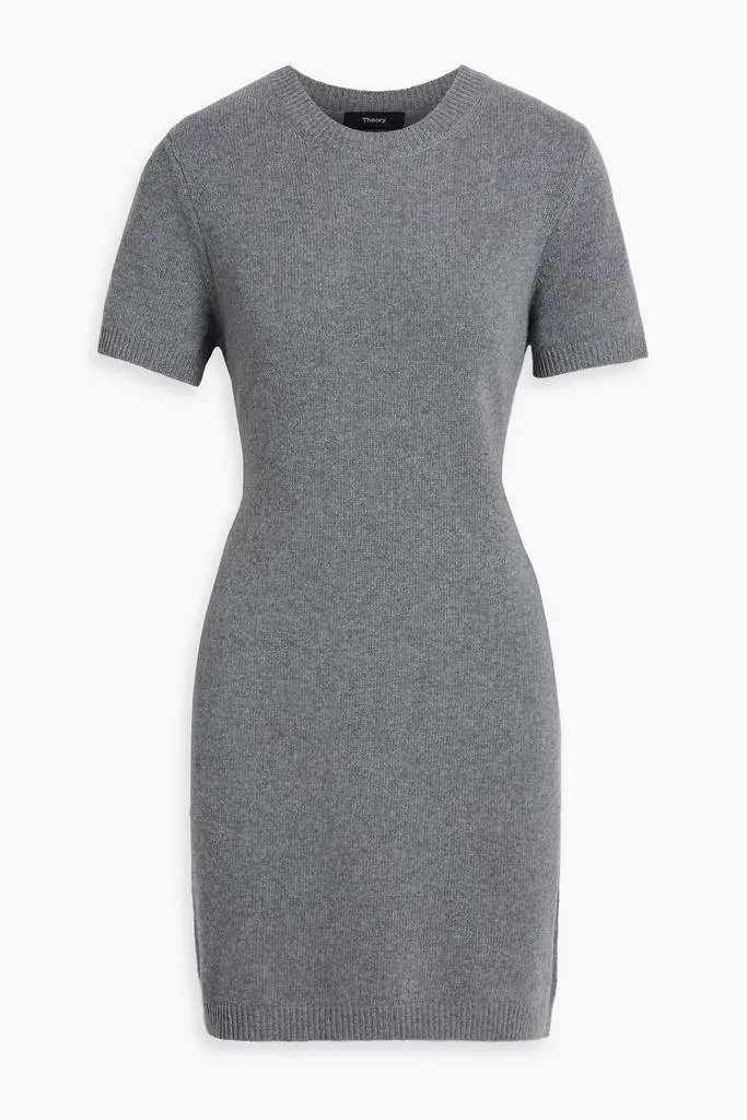 Theory Wool and cashmere-blend mini dress