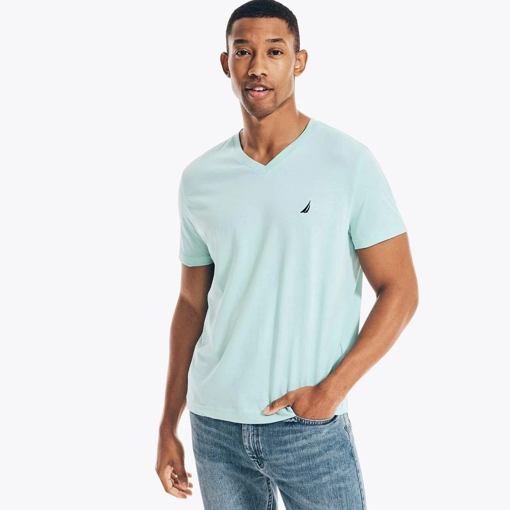 Nautica Mens Premium Cotton V-Neck T-Shirt 16
