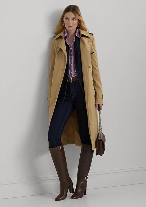 Ralph Lauren Water Repellent Belted Twill Trench Coat