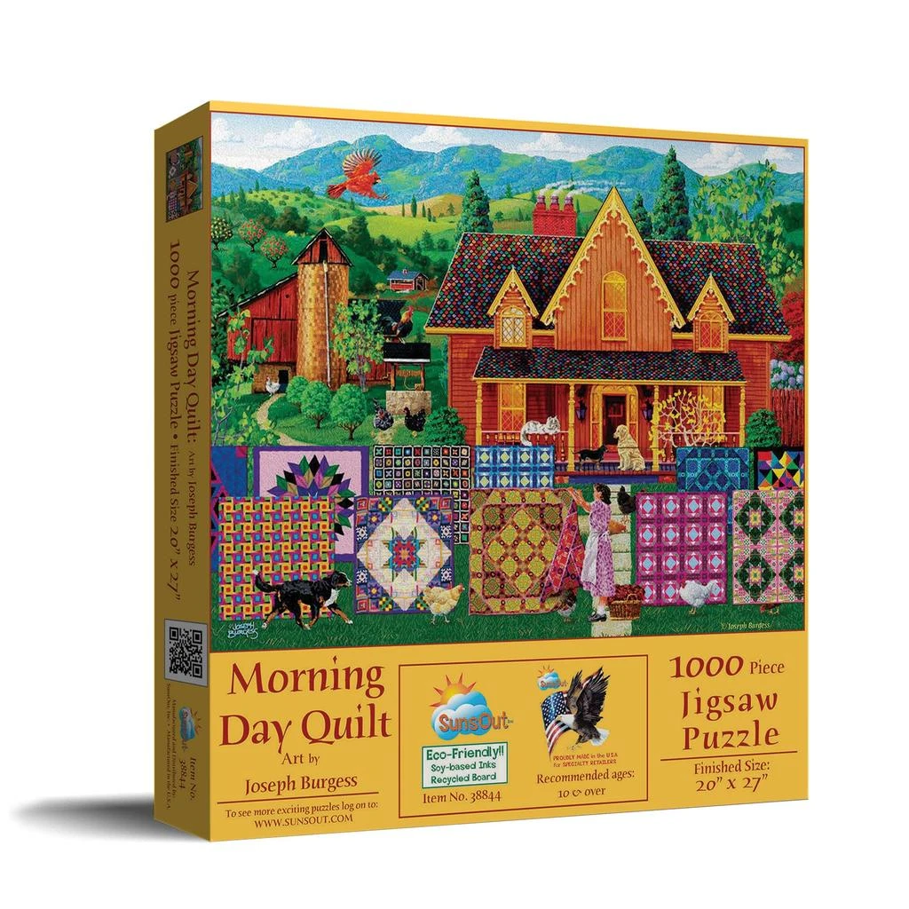 SunsOut Morning Day Quilt 1000 piece Jigsaw Puzzle for Adults  Mothers Day