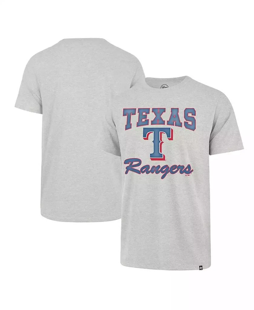 47 Brand Men's Heather Gray Texas Rangers Sandy Daze Franklin T-shirt 1