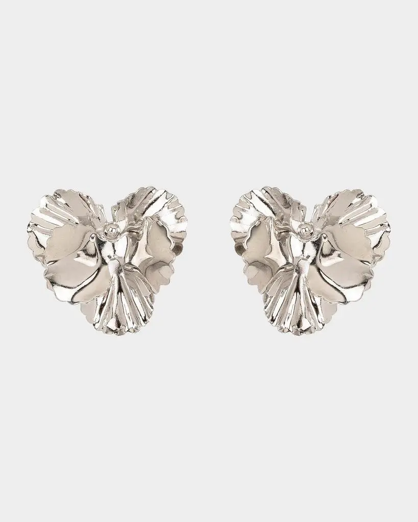Jennifer Behr Pansy Stud Earrings, Silver
