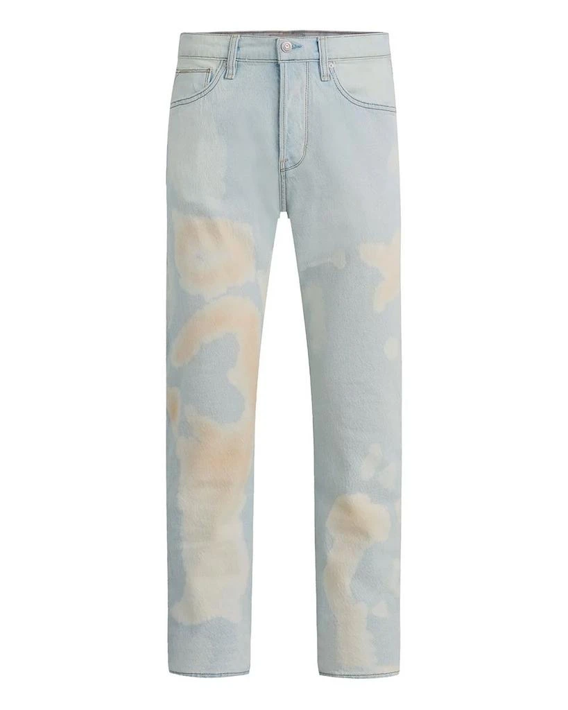 Hudson Wes Classic Straight Fit Jeans in Bleached Cloud 7