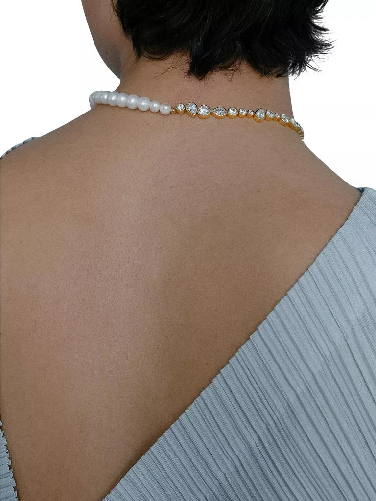 Completedworks The Temporal Anomaly 18K Gold-Plated, Freshwater Pearl &amp; Cubic Zirconia Necklace 3