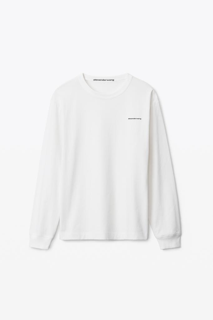 Alexander Wang UNISEX LONG SLEEVE TEE IN HIGH TWIST JERSEY