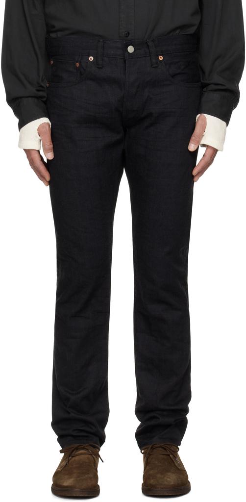 RRL Black Slim Fit Selvedge Jeans