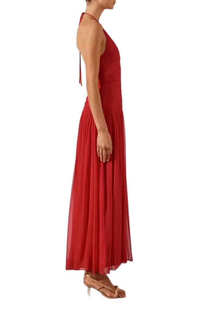 Shona Joy HALTER TIE MIDI DRESS