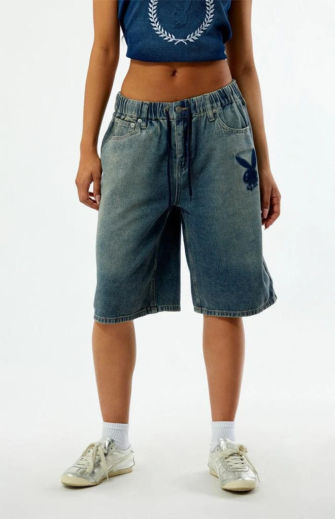 Playboy By PacSun Drawstring Denim Jorts 2