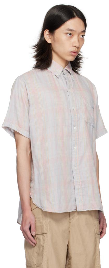 BEAMS PLUS Pink & Blue Classic Fit Shirt