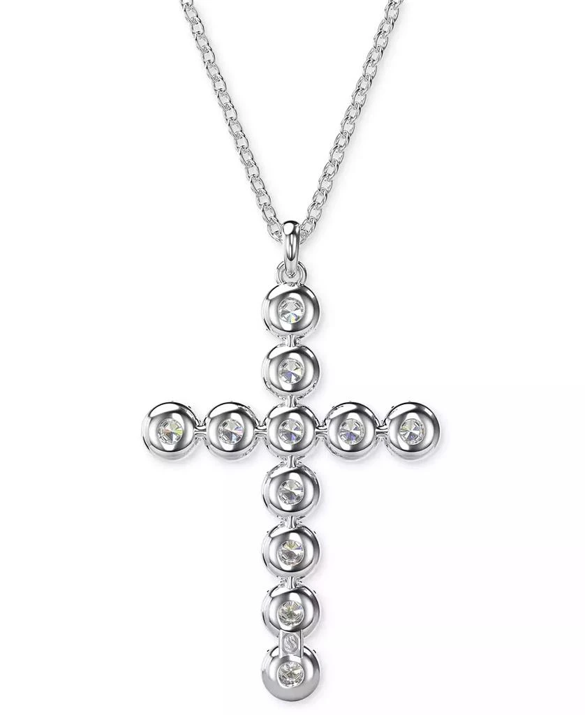 Swarovski Silver-Tone Insigne Crystal Cross Pendant Necklace, 15-3/4" + 2-3/4" extender 4