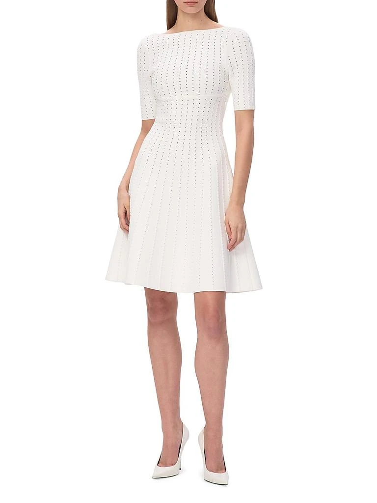herve leger flare dress FOIL CAP SLV FLARE SKIRT – HERVÉ LÉGER main image 0