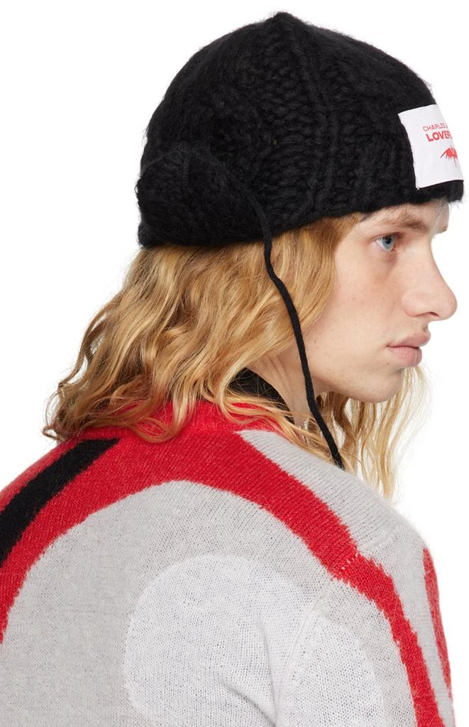 Charles Jeffrey Loverboy Black Chunky Aviator Beanie 3